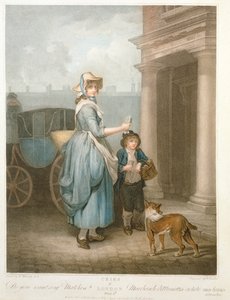 アンソニーカードン（1772-1813）によって刻まれた「ロンドンの叫び」のプレート4、パブ。 Colnaghi und Co.、1794年（点描彫刻） 作： Francis Wheatley